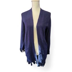 Lilly Pulitzer Deep Blue Open-Front Cardigan